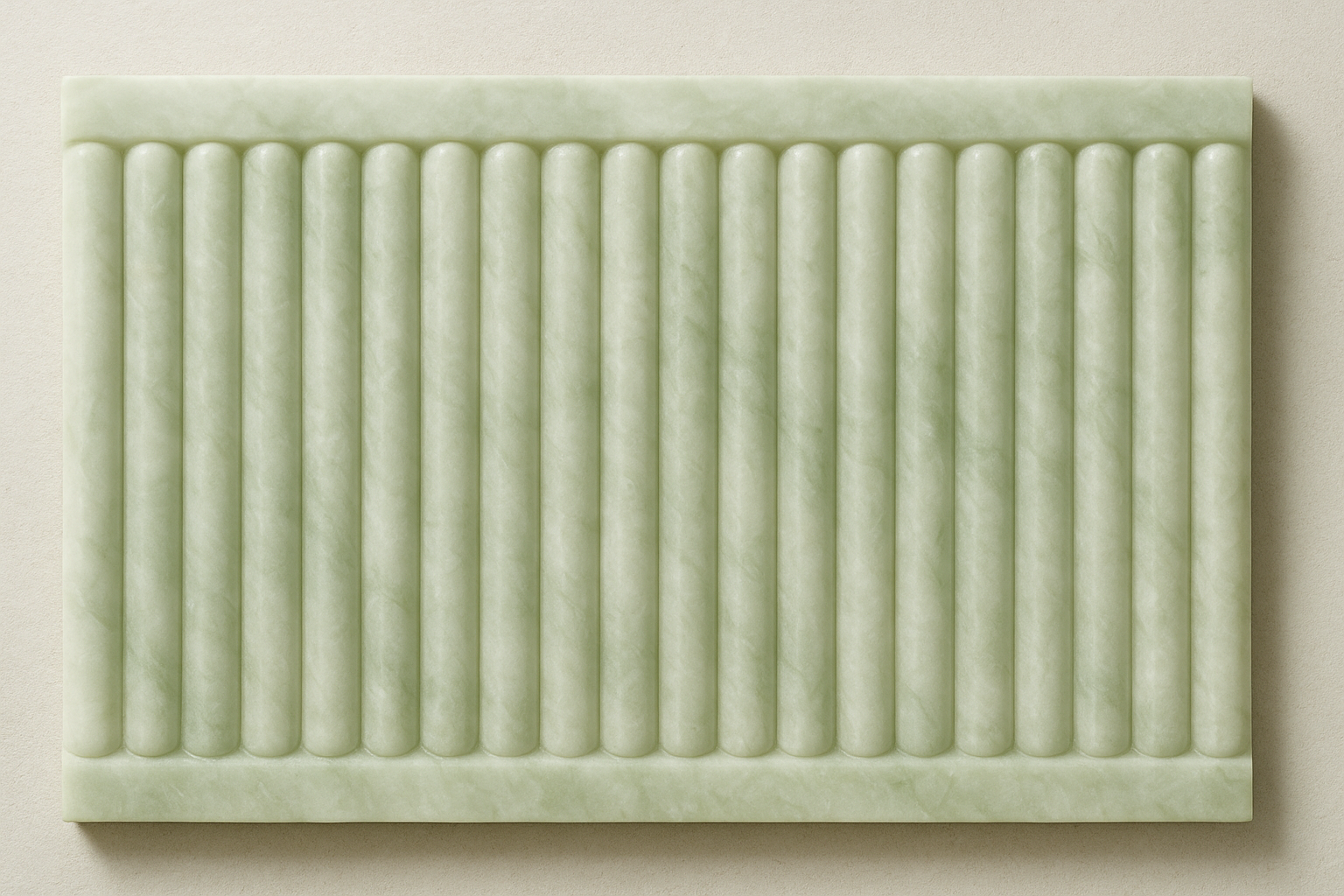 Eva Verde Fluted Marble Mosaic