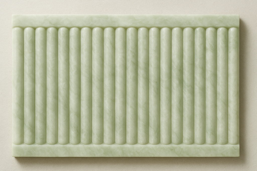 Eva Verde Fluted Marble Mosaic
